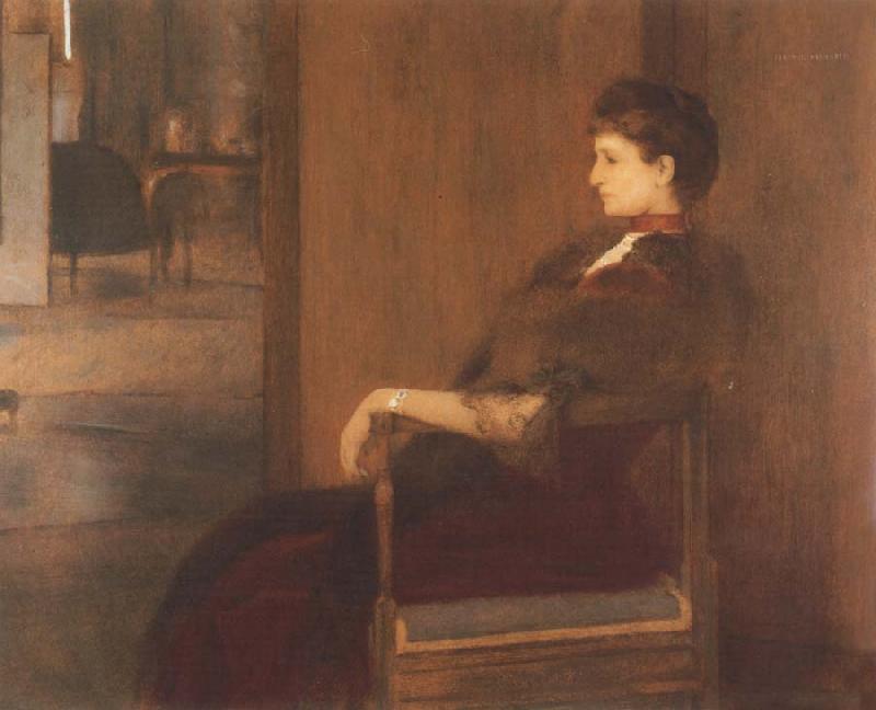 Fernand Khnopff Portrait of Madame de Bauer